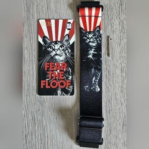 ZOX "FEAR THE FLOOF" #938 ANDROID SAMSUNG GALAXY NEW AMERICAN CAT 20mm WATCHBAND